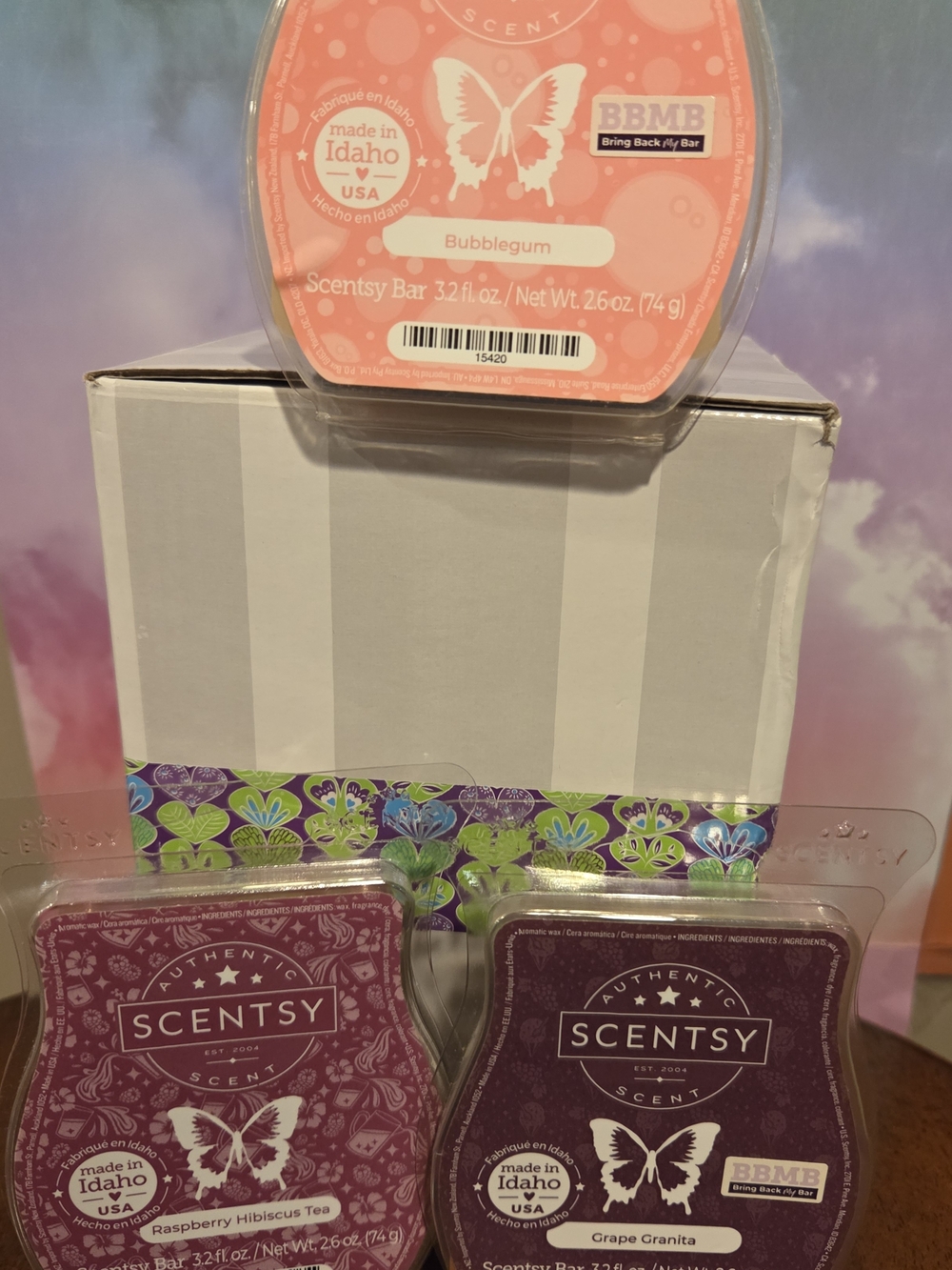 Scentsy Wax: Bubblegum, Raspberry Hibiscus Tea, & Grape Granita